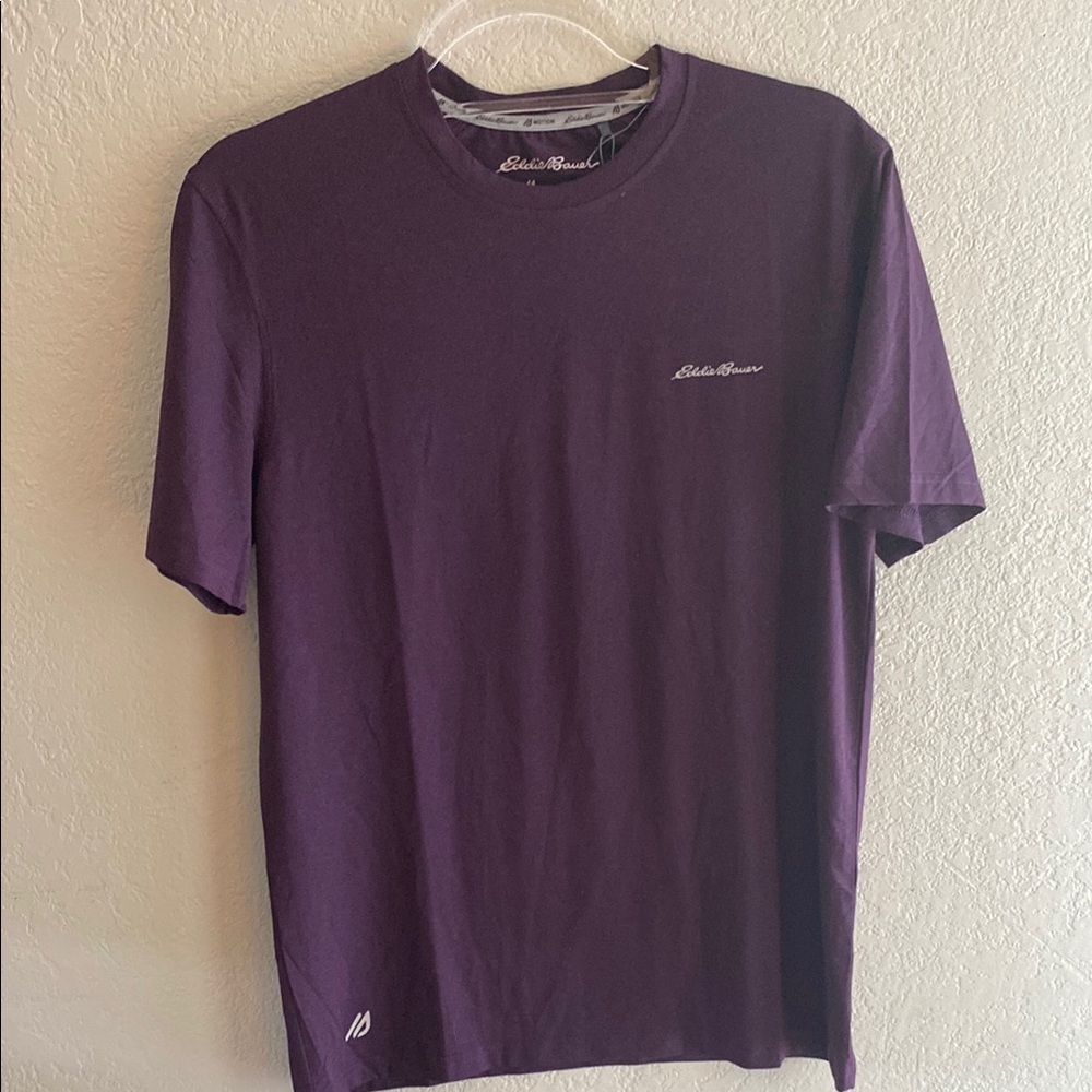 Eddie Bauer Men's Deep Purple Short Sleeve Tee size S